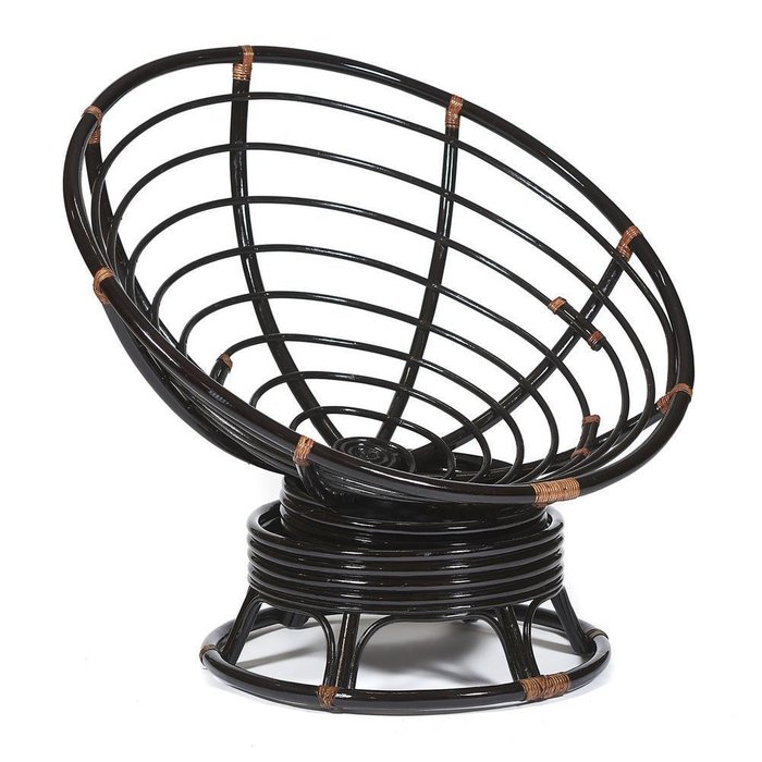Кресло-качалка Papasan Antique brown с подушкой оранжевого цвета - купить Садовые кресла по цене 28360.0 Кресло-качалка Papasan Antique brown с подушкой оранжевого цвета - купить Садовые кресла по цене 28360.0