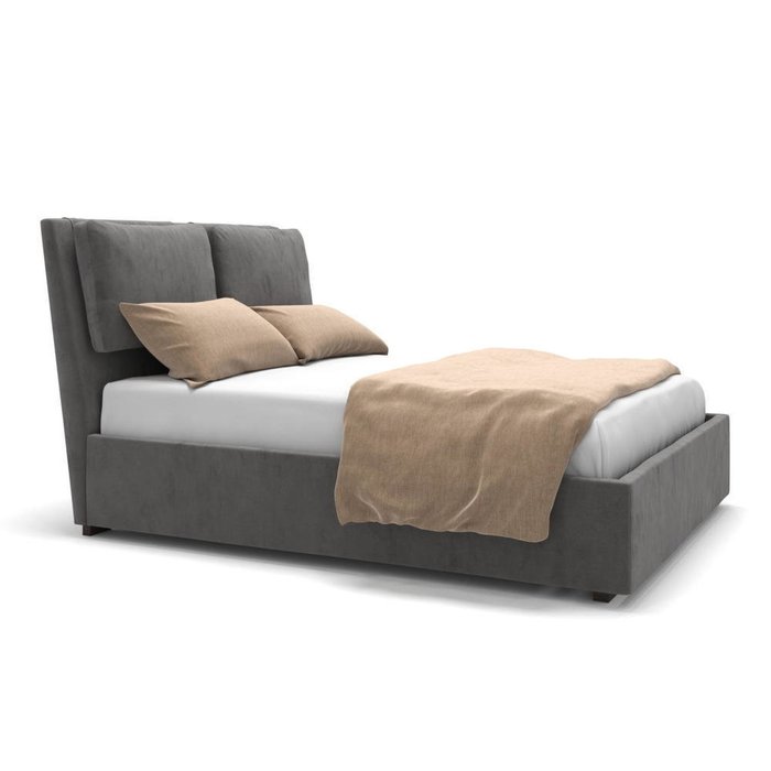  Кровать Parc серого цвета 180х200 - купить Кровати для спальни по цене 62900.0