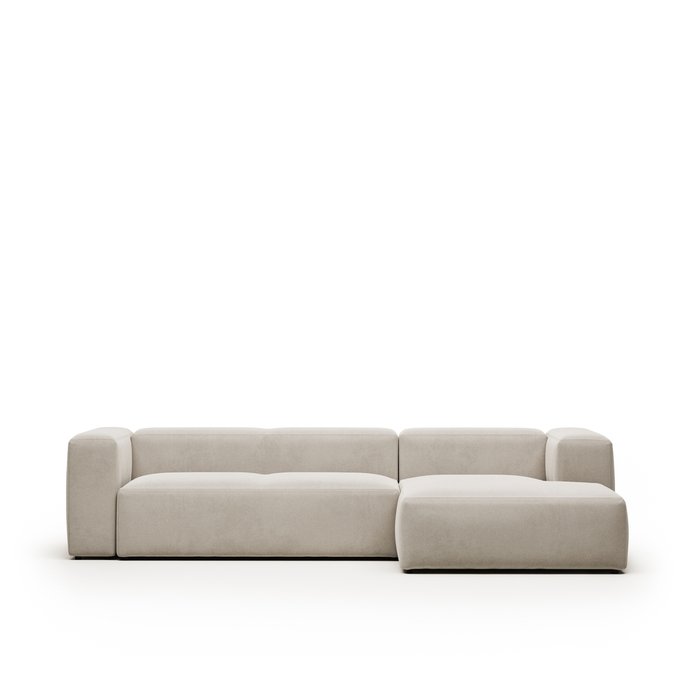 Угловой диван Blok 300 бежевого цвета правый - лучшие Угловые диваны в INMYROOM