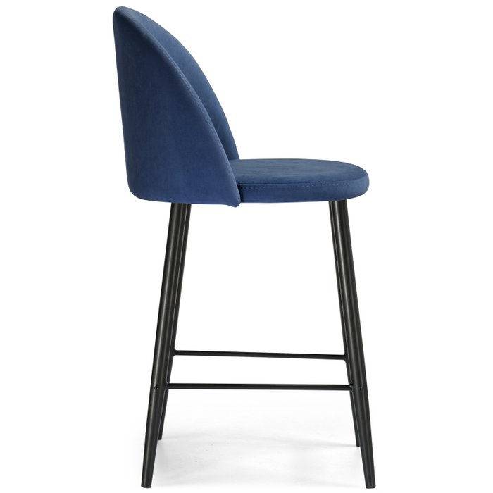 Стул полубарный Амизуре сине-черного  цвета - лучшие Барные стулья в INMYROOM
