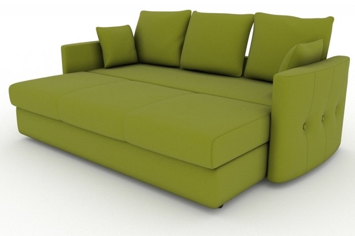 Прямой диван-кровать Луна зеленого цвета - купить Прямые диваны по цене 16000.0