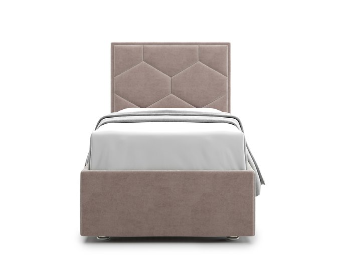 Кровать Premium Milana 4 90х200 коричнево-бежевого цвета с подъемным механизмом - купить Кровати для спальни по цене 60700.0