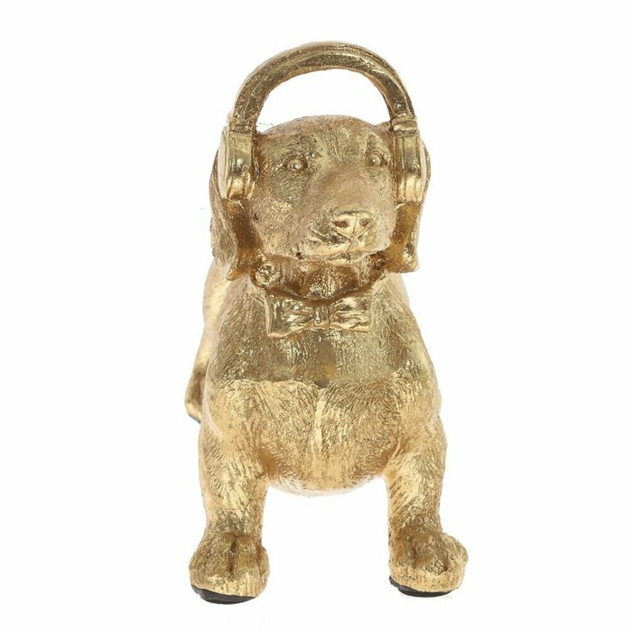 Фигурка декоративная Собака золотого цвета - купить Фигуры и статуэтки по цене 2986.0