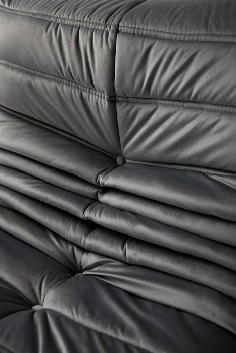 Бескаркасное кресло Чилаут темно-серого цвета с пуфом - купить Бескаркасная мебель по цене 68800.0