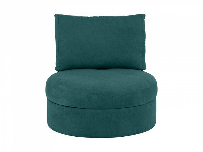 Кресло Wing Round сине-зеленого цвета