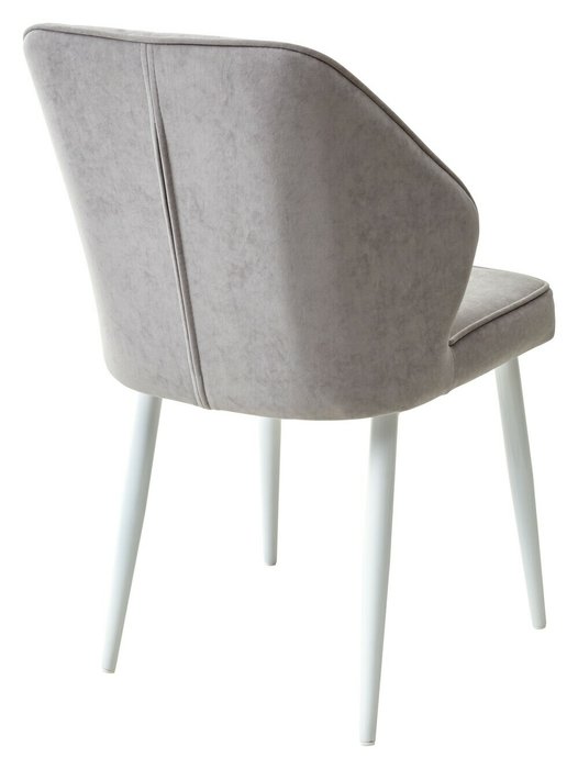 Стул Vena серого цвета с белыми ножками - купить Обеденные стулья по цене 6750.0