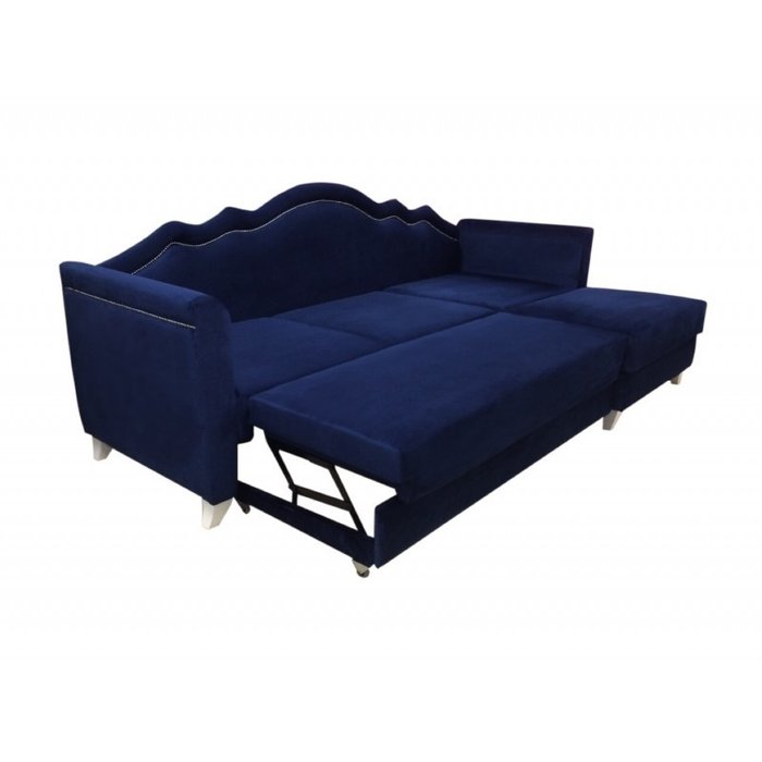 Угловой диван-кровать Ницца синего цвета - купить Угловые диваны по цене 82600.0