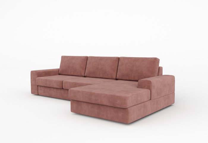Диван-кровать угловой правый Lagom розового цвета - лучшие Угловые диваны в INMYROOM