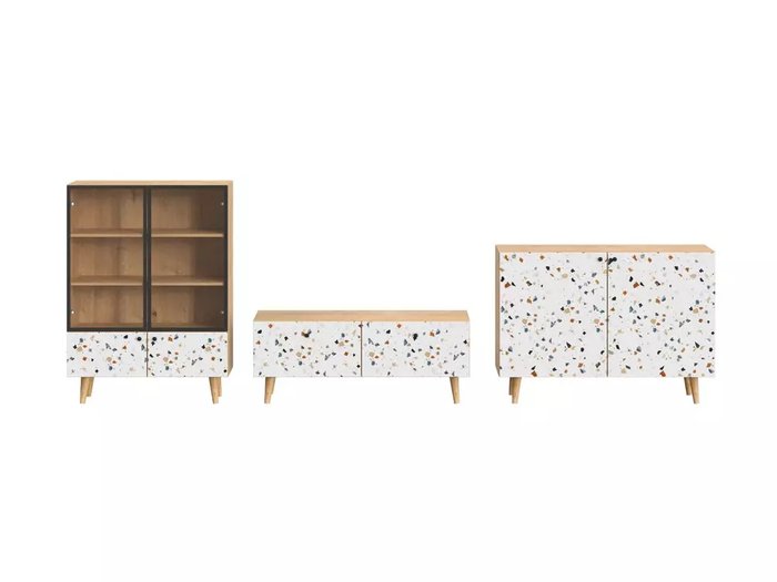 Композиция Frida 7 с принтом Marble на деревянных ножках - купить Гостиные гарнитуры по цене 110700.0 Композиция Frida 7 с принтом Marble на деревянных ножках - купить Гостиные гарнитуры по цене 110700.0