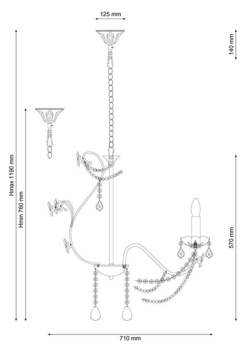 Lucia Tucci Fiori di rose 186.8 - лучшие Подвесные люстры в INMYROOM