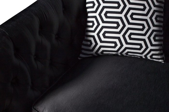 Черный трехместный черного цвета - лучшие Прямые диваны в INMYROOM