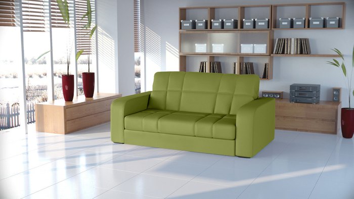 Диван-кровать Дендра зеленого цвета - купить Прямые диваны по цене 60300.0