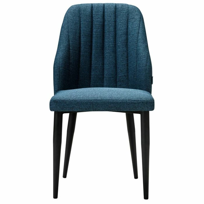 Стул Alen синего цвета с черными ножками - купить Обеденные стулья по цене 11990.0