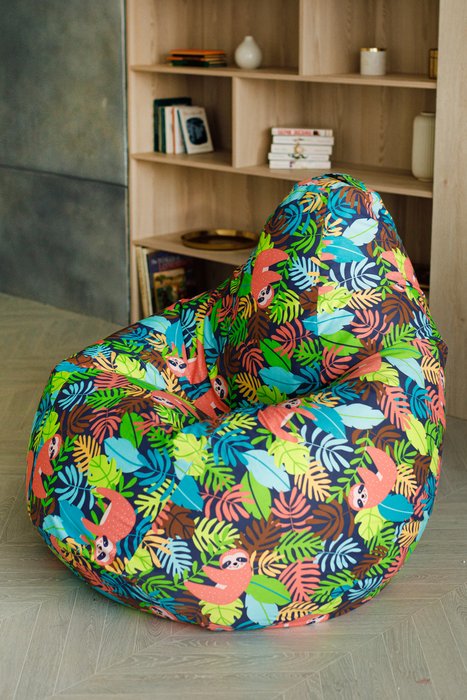 Кресло-мешок Груша 2XL Ленни в обивке из жакаарда - лучшие Бескаркасная мебель в INMYROOM