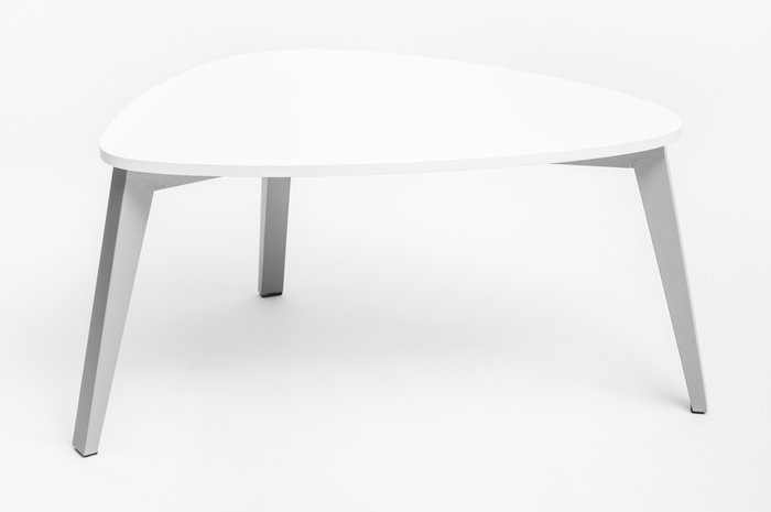 Журнальный стол Shell Hi Mid бело-серого цвета - купить Журнальные столики по цене 21594.0