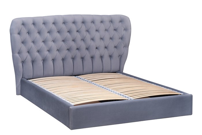 Кровать Arnett 180х200 серого цвета с подъемным механизмом - купить Кровати для спальни по цене 131000.0