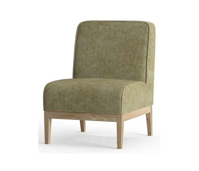 Кресло из вельвета Арагорн оливкового цвета