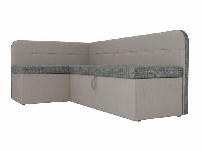 Угловой диван-кровать Форест серо-бежевого цвета левый угол - лучшие Угловые диваны в INMYROOM