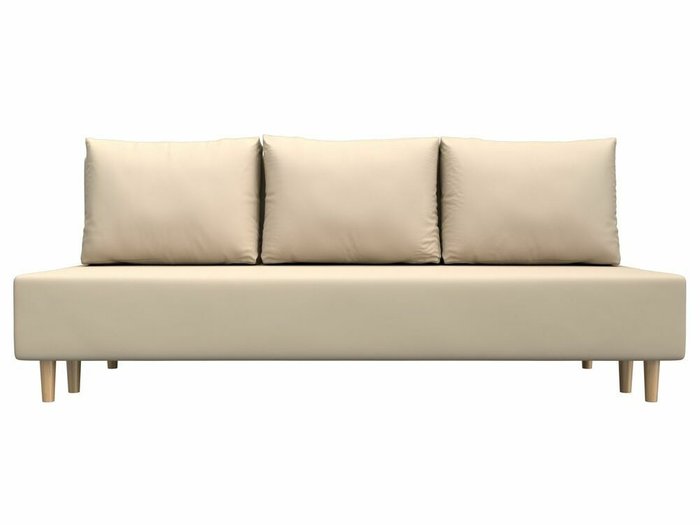 Диван-кровать Лига 033 бежевого цвета (экокожа) - купить Прямые диваны по цене 28999.0