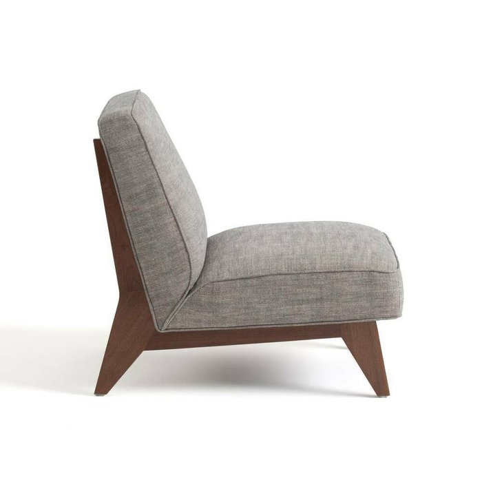 Кресло из ткани из льна Tibal серого цвета - лучшие Интерьерные кресла в INMYROOM