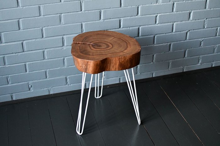 Кофейный стол Mushroom 02 бело-коричневого цвета - купить Кофейные столики по цене 15738.0