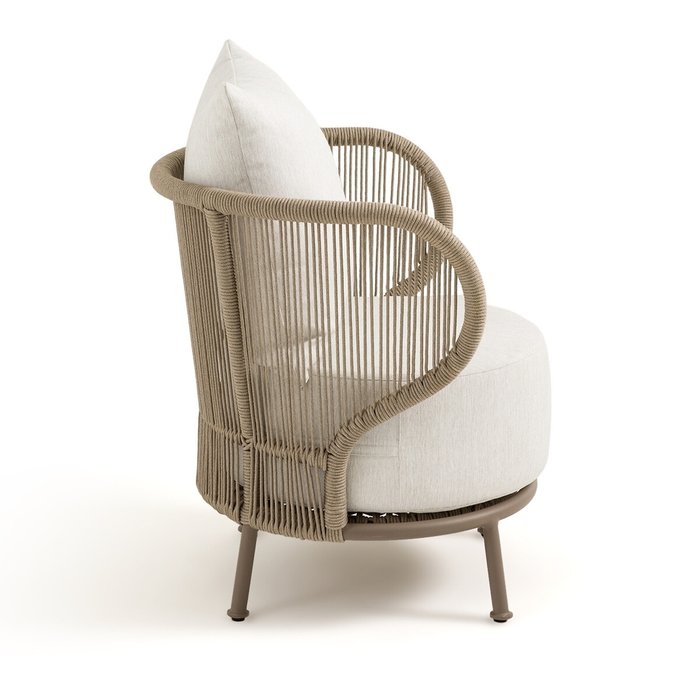Кресло садовое дизайн Э Галлина Cabestan бежевого цвета - лучшие Садовые кресла в INMYROOM