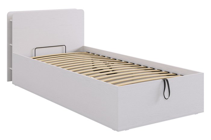 Кровать Юниор 90х200 серо-бежевого цвета с подъемным механизмом - купить Кровати для спальни по цене 15180.0