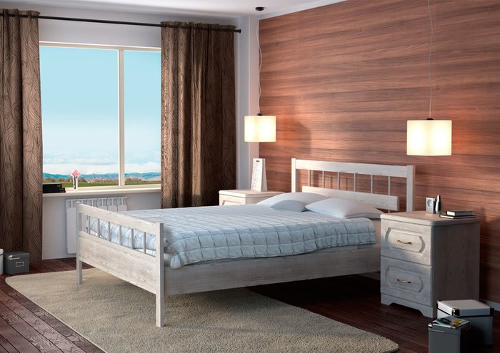 Кровать Троя ясень-белый 160х190 - лучшие Кровати для спальни в INMYROOM