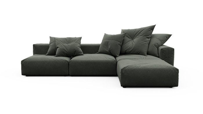 Угловой диван Фиджи темно-серого цвета - купить Угловые диваны по цене 100000.0
