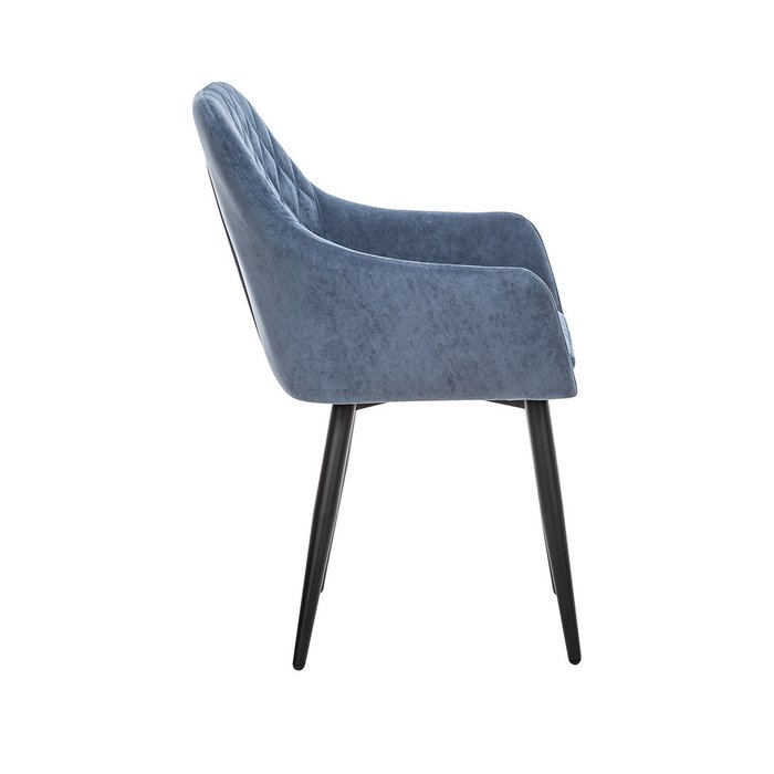 Стул с подлокотниками Слим синего цвета - лучшие Обеденные стулья в INMYROOM