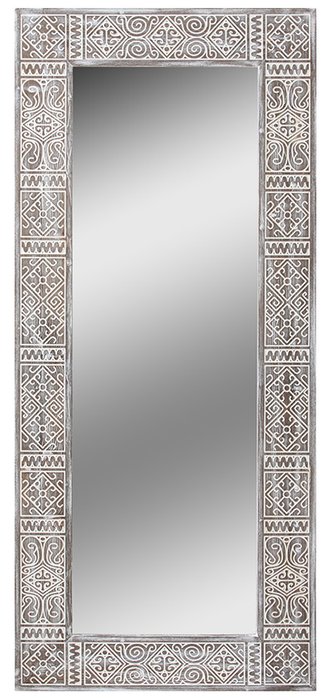 Настенное зеркало Persia Mid Sepia в раме из массива сосны