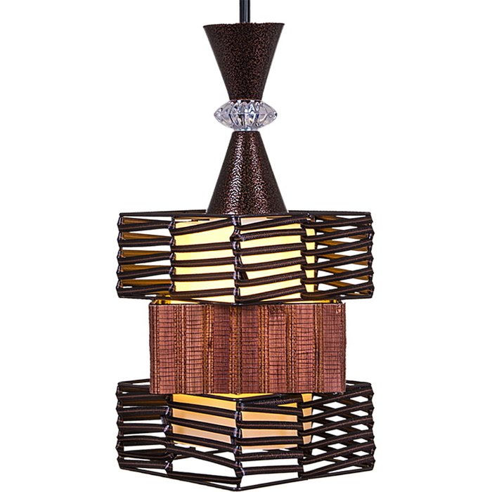 Подвесной светильник 02254-0.4-03 (пластик, цвет коричневый) - купить Подвесные светильники по цене 5300.0