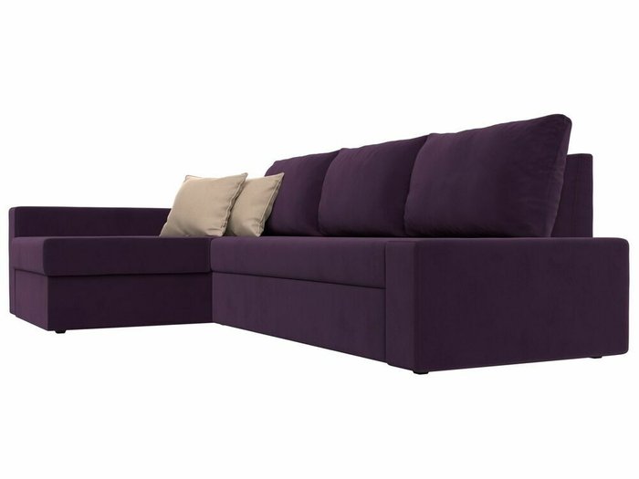 Угловой диван-кровать Версаль фиолетового цвета левый угол - лучшие Угловые диваны в INMYROOM