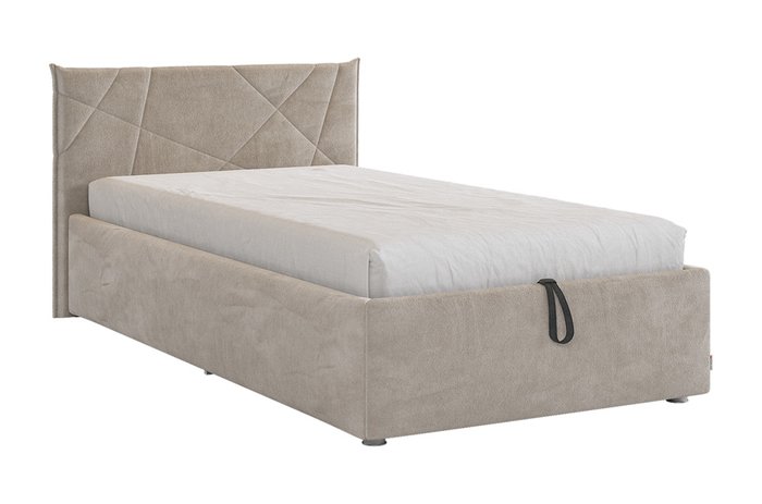 Кровать Квест 90х200 бежево-коричневого цвета с подъемным механизмом