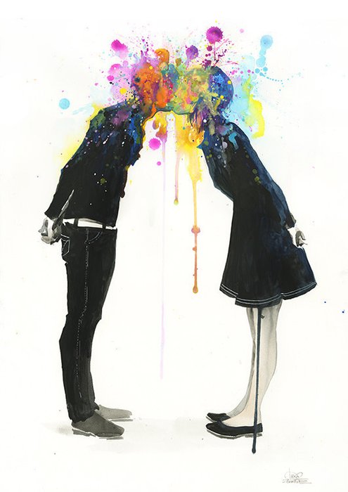 Принт "Bang Bang Kiss" by Lora Zombie Принт "Bang Bang Kiss" by Lora Zombie