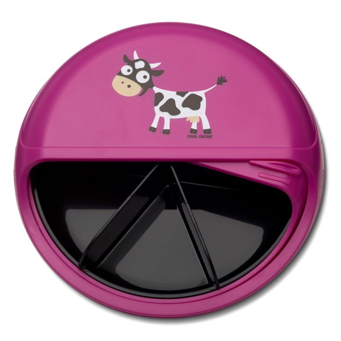 Ланч-бокс для перекусов Snack Disc Cow фиолетового цвета - купить Емкости для хранения по цене 3910.0