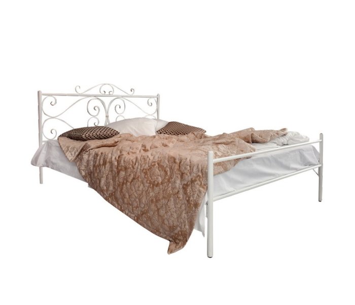 Кровать Валенсия 160х200 белого цвета - купить Кровати для спальни по цене 27990.0