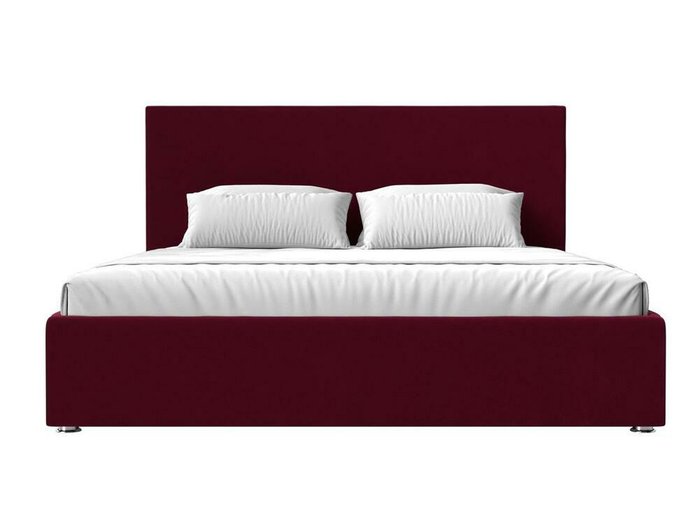 Кровать Кариба 200х200 бордового цвета с подъемным механизмом - купить Кровати для спальни по цене 83999.0