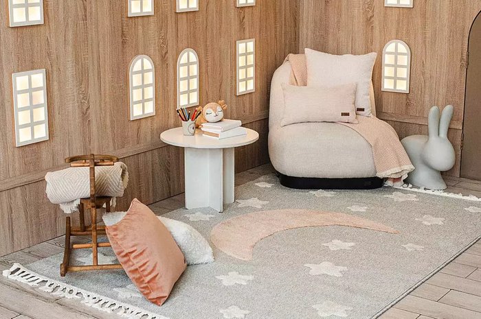 Ковер детский Stars 160x230 бежевого цвета - купить Ковры по цене 24000.0