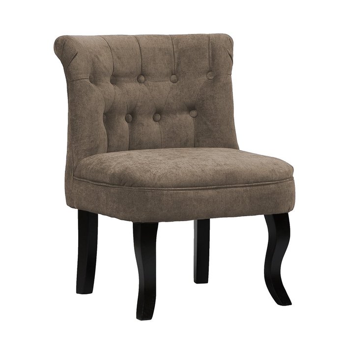 Кресло Dawson в обивке из велюра серо-коричневого цвета
