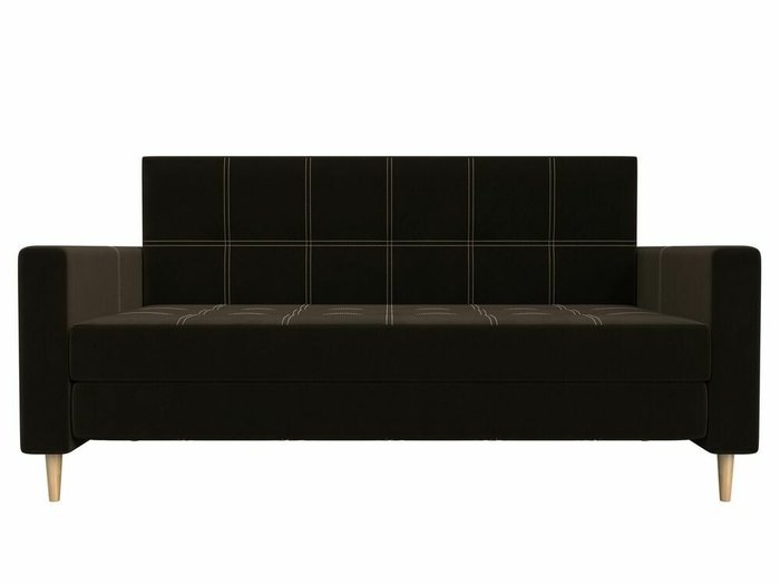 Диван-кровать Лига 038 темно-коричневого цвета - купить Прямые диваны по цене 32999.0