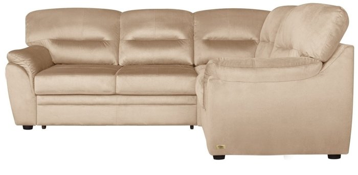 Угловой диван-кровать Атлантик с тумбой Tudor Caramel бежевого цвета