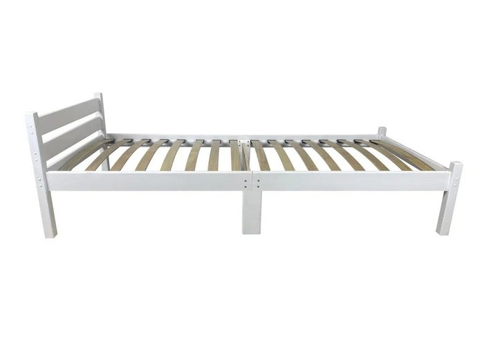 Кровать Компакт сосновая с ортопедическим основанием 70х190 белого цвета - лучшие Одноярусные кроватки в INMYROOM