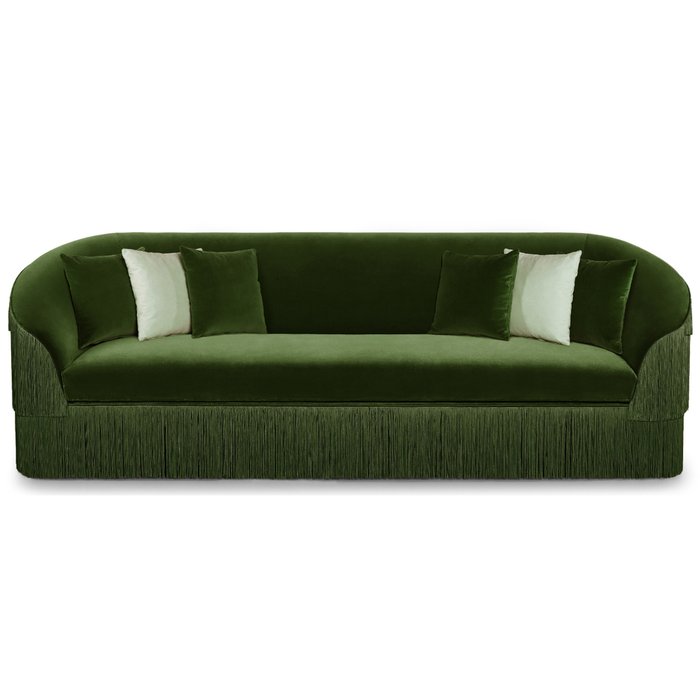 Диван Munna зеленого цвета - лучшие Прямые диваны в INMYROOM