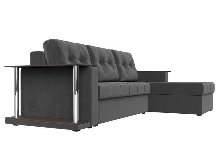 Угловой диван-кровать Даллас серого цвета - лучшие Угловые диваны в INMYROOM