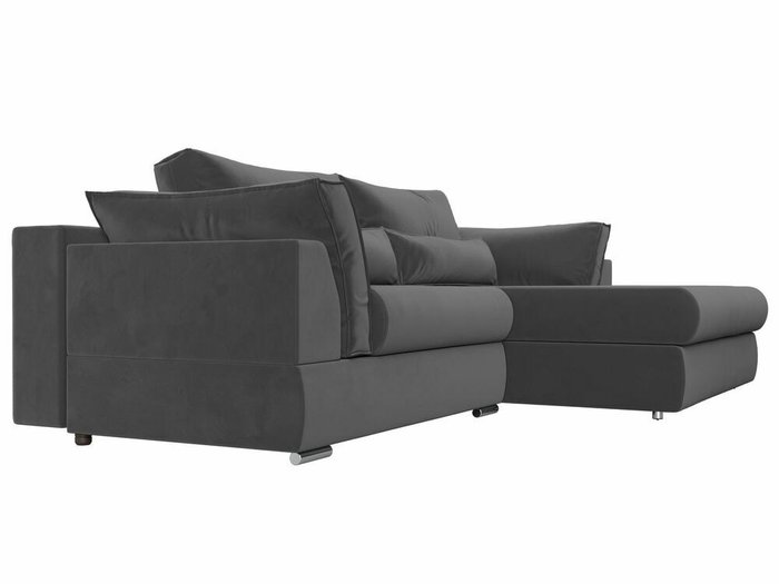 Угловой диван-кровать Пекин серого цвета угол правый - лучшие Угловые диваны в INMYROOM