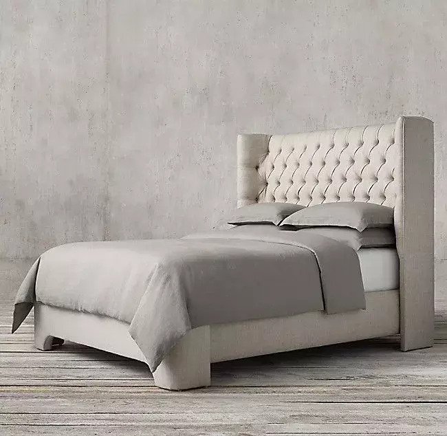 Кровать Atherton Fabric 140х200 бежевого цвета - купить Кровати для спальни по цене 106100.0