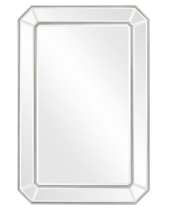 Настенное зеркало Леннокс в раме серого цвета