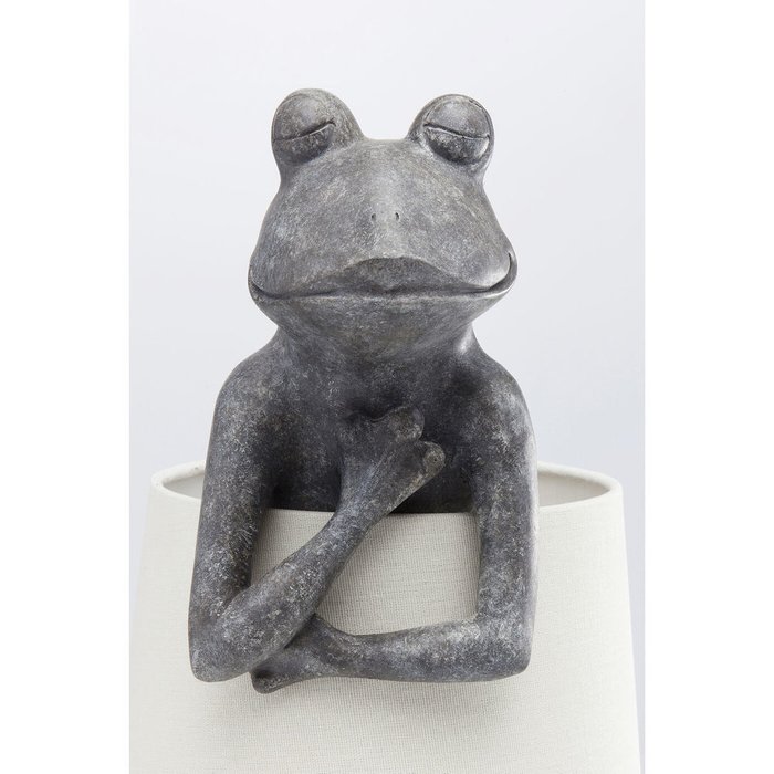 Лампа настольная Frog с белым абажуром - лучшие Настольные лампы в INMYROOM