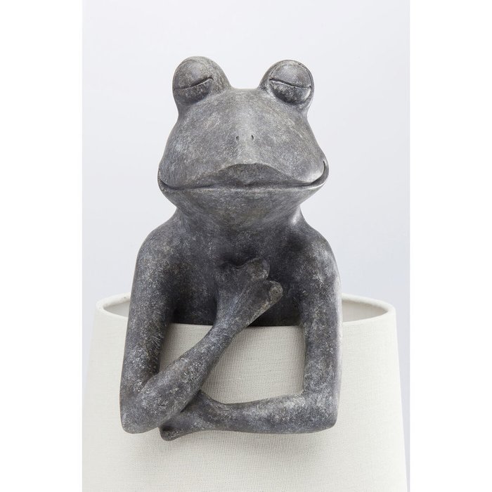 Лампа настольная Frog с белым абажуром - лучшие Настольные лампы в INMYROOM Лампа настольная Frog с белым абажуром - лучшие Настольные лампы в INMYROOM